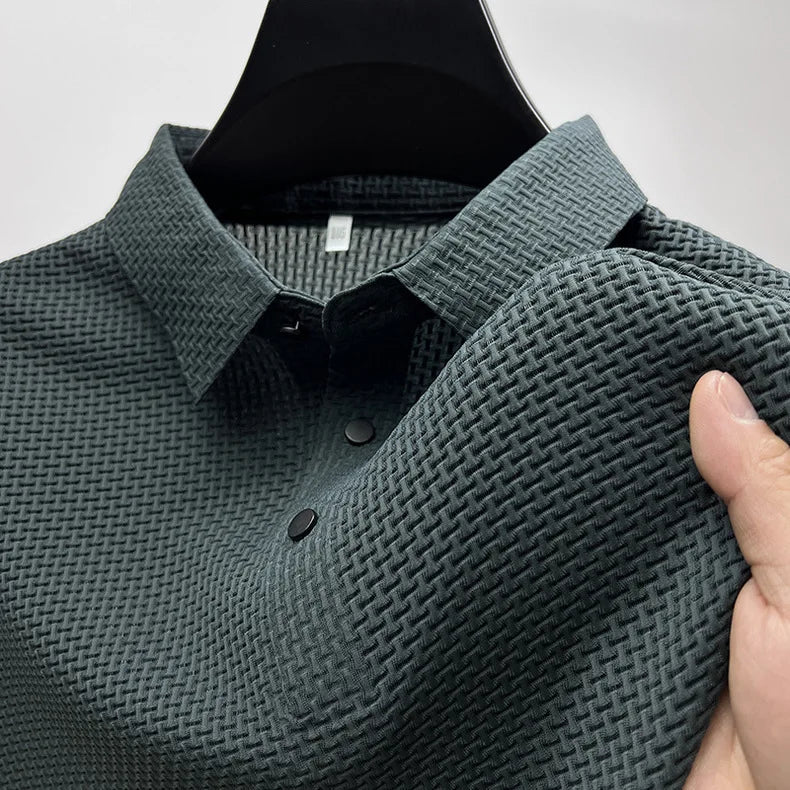 M-4XL Summer New Men's Short Sleeve T-shirt Cool and Breathable POLO Shirt Business Casual Sweat-absorbing Top - 3KDyn